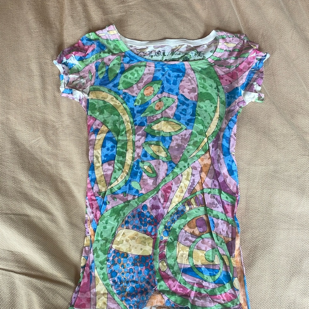 Playful colored t shirt by LOL Vintage